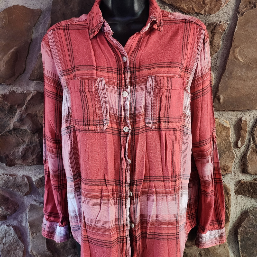 Mossimo Supply Co. Red Plaid Shirt
